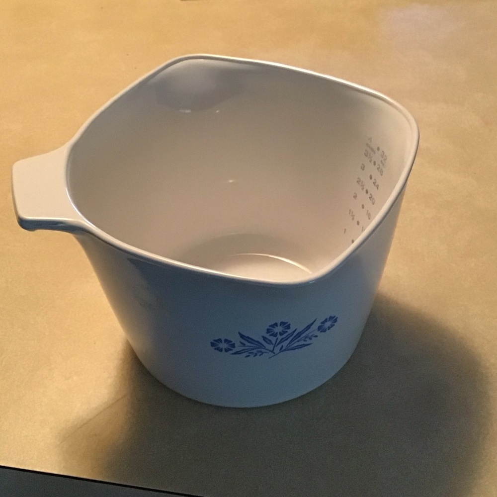 Corningware White and Blue Mixing Bowl